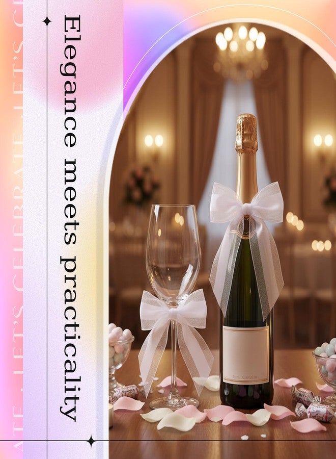 Maysing 24 Pcs White Wedding Organza Twist Tie Bows 4 x 5 Inches Pretied Ribbon Bow Decoration DIY Craft for Treat Bags Gift Wrapping Basket Garland Wedding Birthday Holiday Baby Shower Party Decor - Image 4