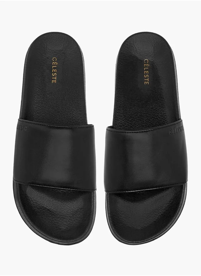 Celeste Womens Solid Slip-On Slides