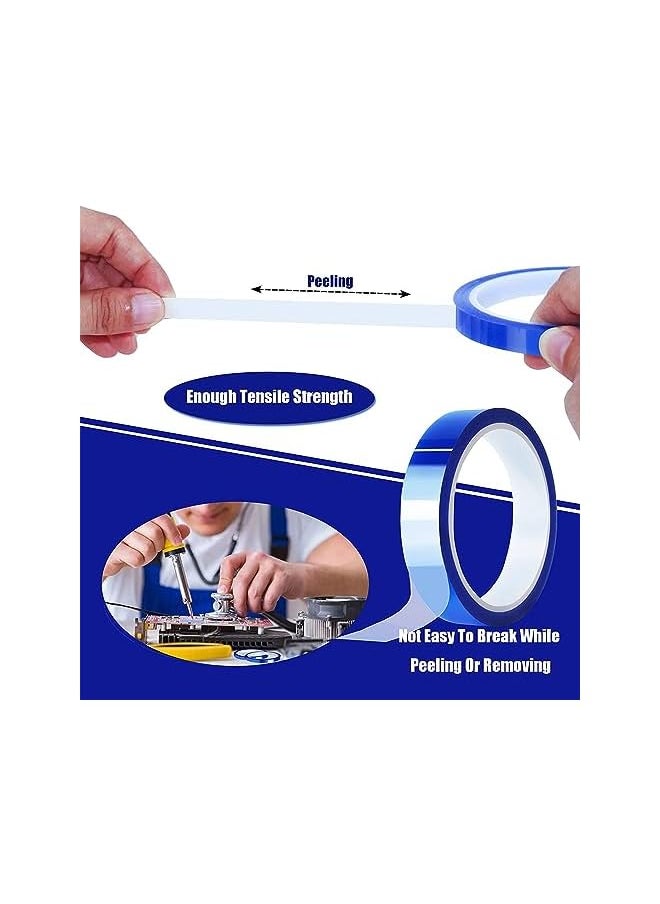 PROMASS - promass Heat Tape, 2 Pack High Temperature Heat Resistant Tape, No Residue High Temperature Tape, Heat Resistant Tape Setfor Heat Transfer Electronics Masking and Heat Press (Blue 20mmx33m) - Image 1
