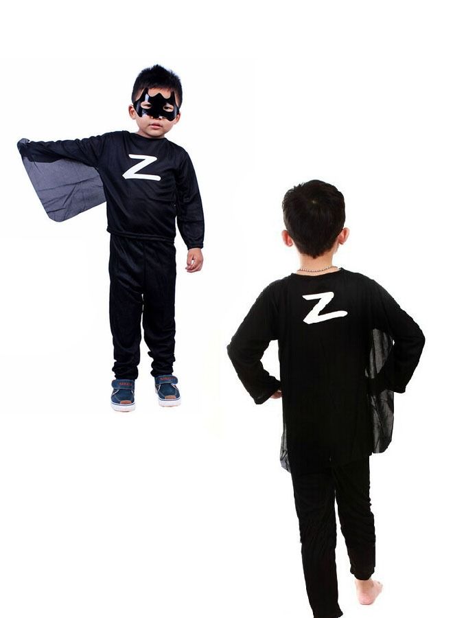 Superhero Zorro Breathable Comfortable Themed Party Fancy Dress Cosplay Costume - Image 3