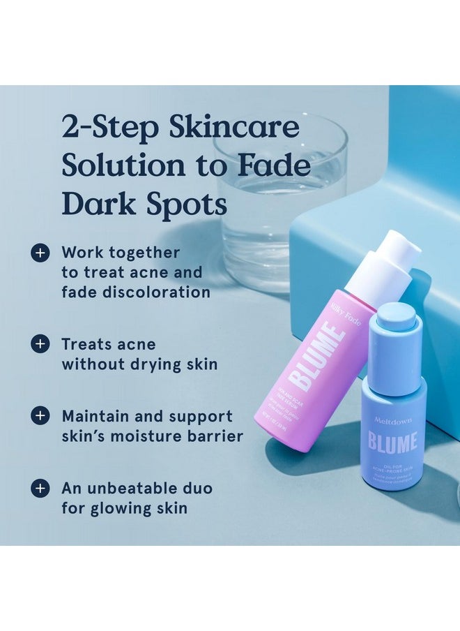 Blume - Blume Treat and Fade Skin Care Set - Meltdown Face Oil & Milky Fade Acne Scar Care - 2 Step Skin Care Kit to Help Fade Dark Spots, Repair Skin Barrier & Brighten Complexion (2 Count) - Image 1