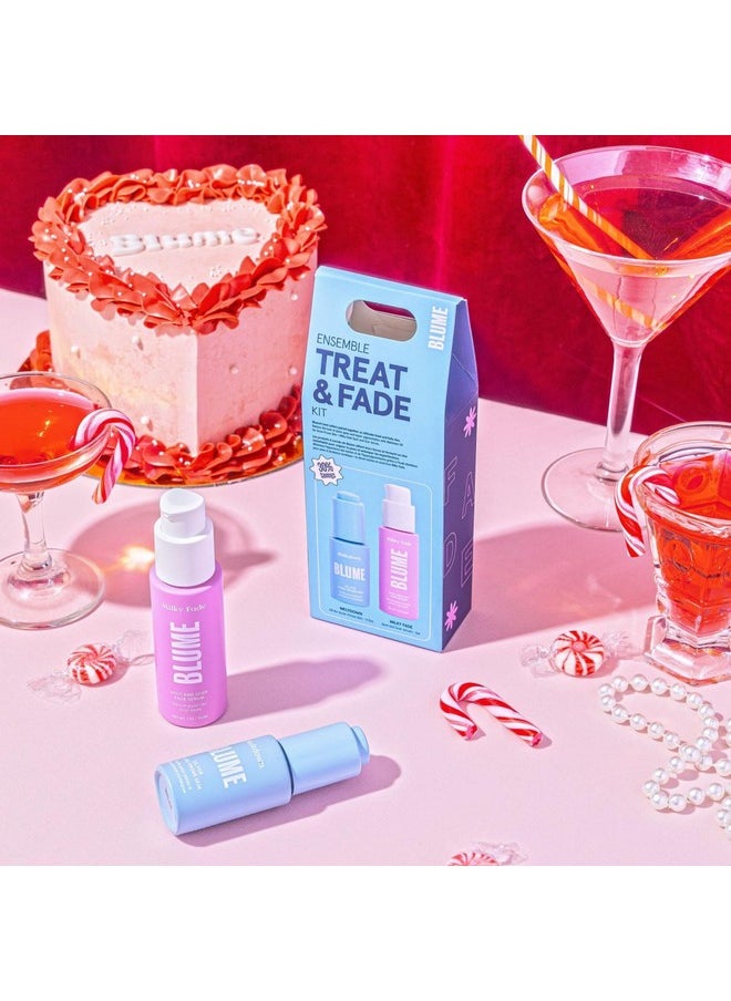 Blume - Blume Treat and Fade Skin Care Set - Meltdown Face Oil & Milky Fade Acne Scar Care - 2 Step Skin Care Kit to Help Fade Dark Spots, Repair Skin Barrier & Brighten Complexion (2 Count) - Image 1