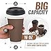 Promora Brown Disposable Coffee Cups With Lids 16 oz Premium Insulated Paper Ripple Cups for Hot Coffee Paper Coffee Cup with Lids 80 Pack - Image 4
