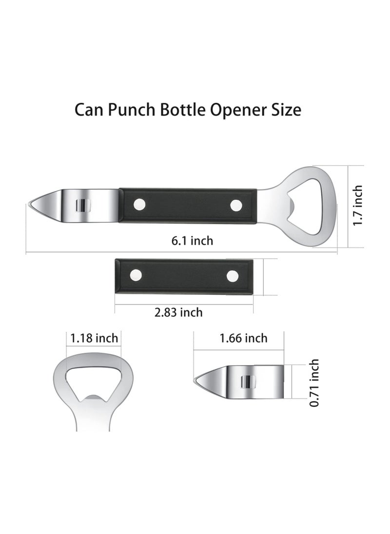 Bukela - Can Punch Bottle Opener, Manual Stainless Steel Can Opener 3 Pack - Image 1