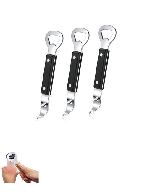 Can Punch Bottle Opener, Manual Stainless Steel Can Opener 3 Pack