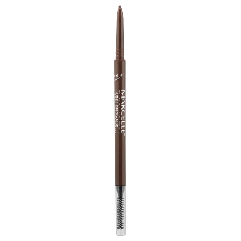 Marcelle Nano Retractable Eyebrow Liner, Medium Brown, Brow Pencil, Ultra-Precise Definition, Waterproof, Long-Lasting, Hypoallergenic, Cruelty-Free, 0.09 g
