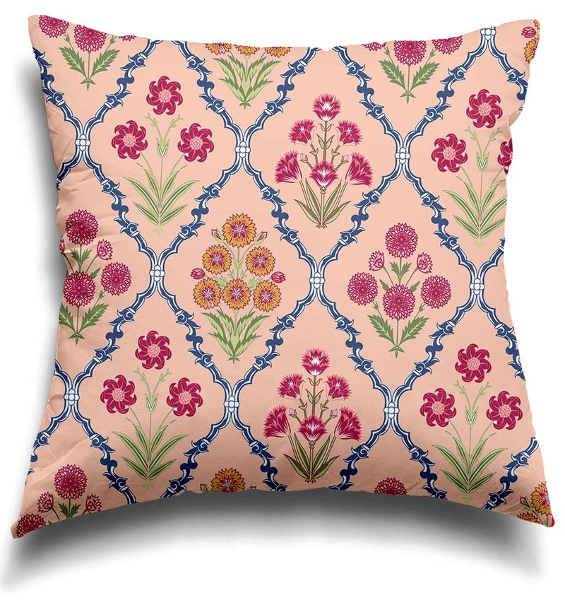 homewards Bird and Floral Cushion Cover Set of 5 Poly Satin Size 16x16 inches - Image 4