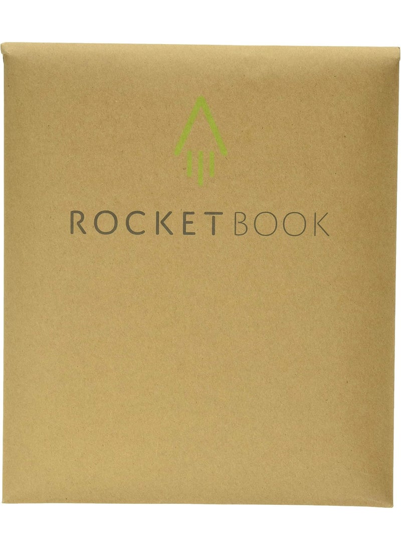Rocketbook - Rocketbook Smart Notebook Folio Cover  100 Recyclable Biodegradable Cover with Pen Holder Magnetic Clasp  Inner Storage  Mars Sand Tan Executive Size 6 x 88 - Image 1