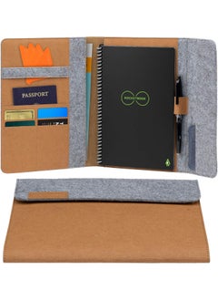 Rocketbook Smart Notebook Folio Cover  100 Recyclable Biodegradable Cover with Pen Holder Magnetic Clasp  Inner Storage  Mars Sand Tan Executive Size 6 x 88