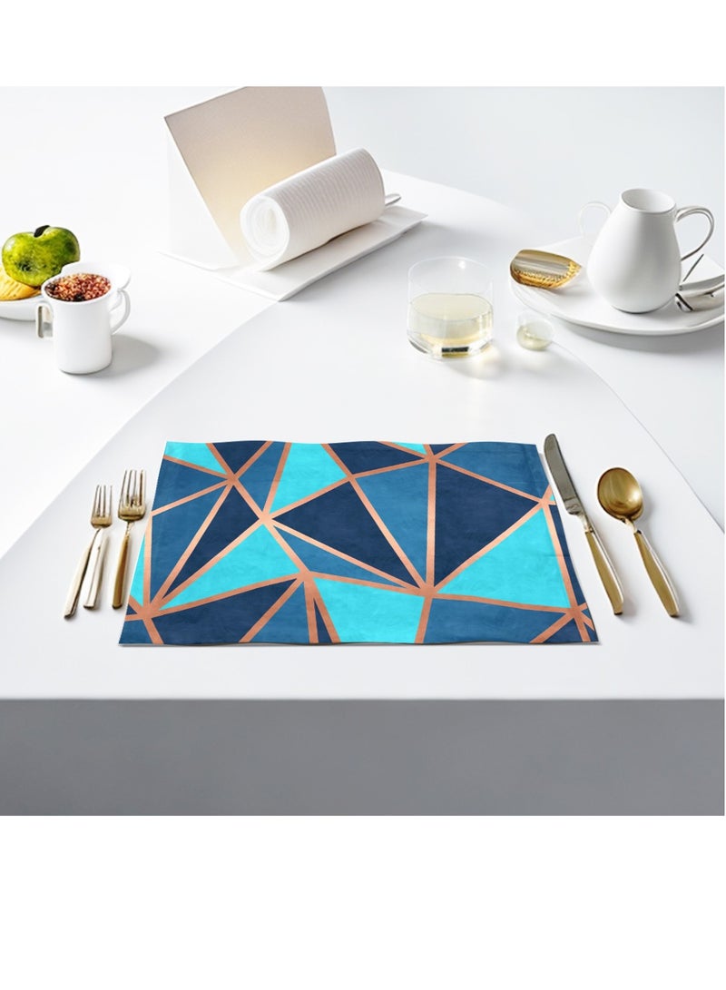 RIZARIES Teal Metallic Table Mats