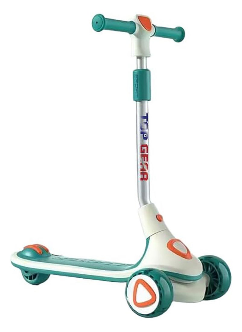 Top Gear Top Gear Rideon Kids Scooter TG 680 with Foldable & Height Adjustable Handle and with LED PU Wheels & Rear Brake - Green 