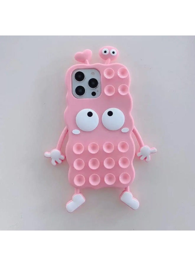 Small Coal Ball Phone Case iphone 13/14 Wallet Card Holder Crossbody Strap Full Wrap Shockproof Suction Cup Mobile Phone Accessories - Image 1