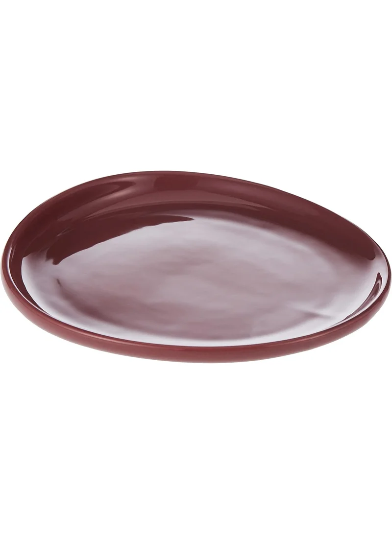 شالو طبق حلويات مسطح 18 سم – أرجواني لامع | طبق تقديم أنيق للحلويات، الوجبات الخفيفة والمقبلات | أواني مائدة عصرية للمنزل والحفلات