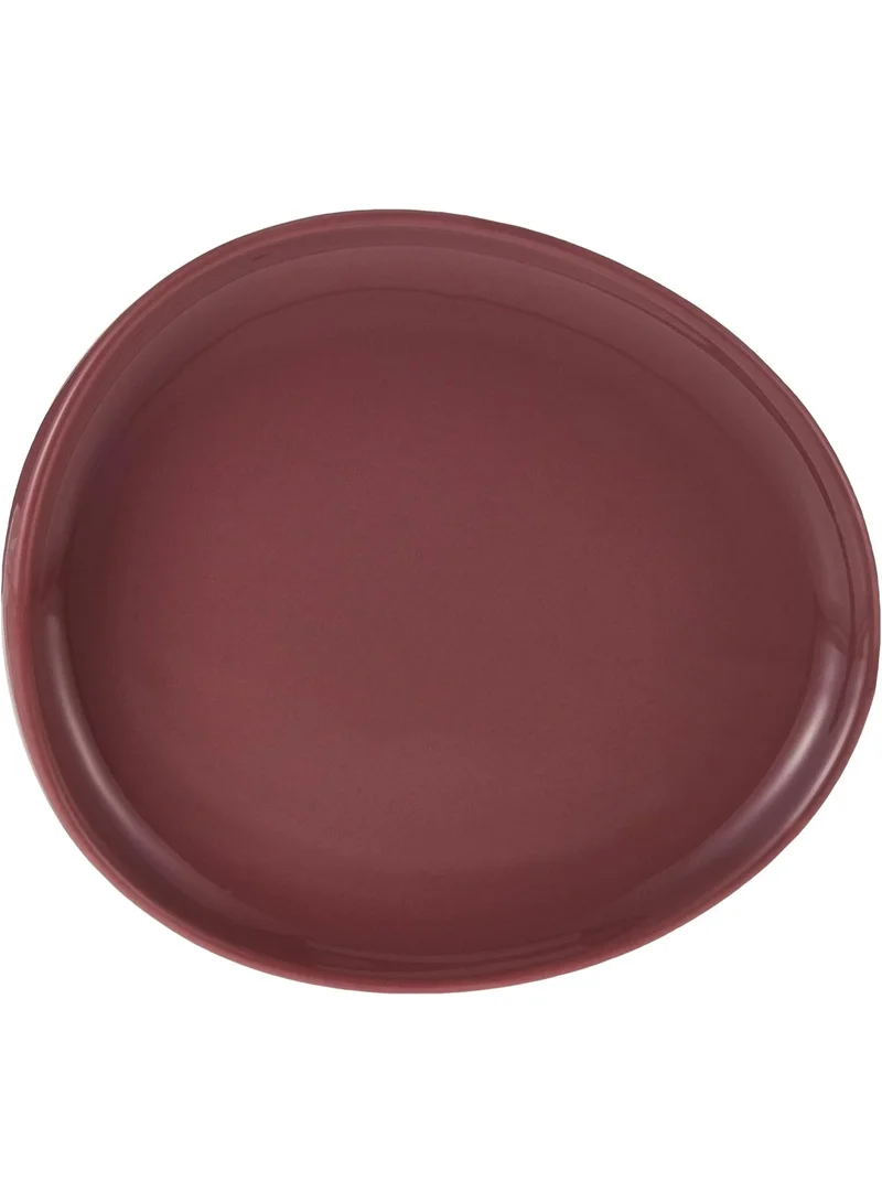 شالو طبق حلويات مسطح 18 سم – أرجواني لامع | طبق تقديم أنيق للحلويات، الوجبات الخفيفة والمقبلات | أواني مائدة عصرية للمنزل والحفلات