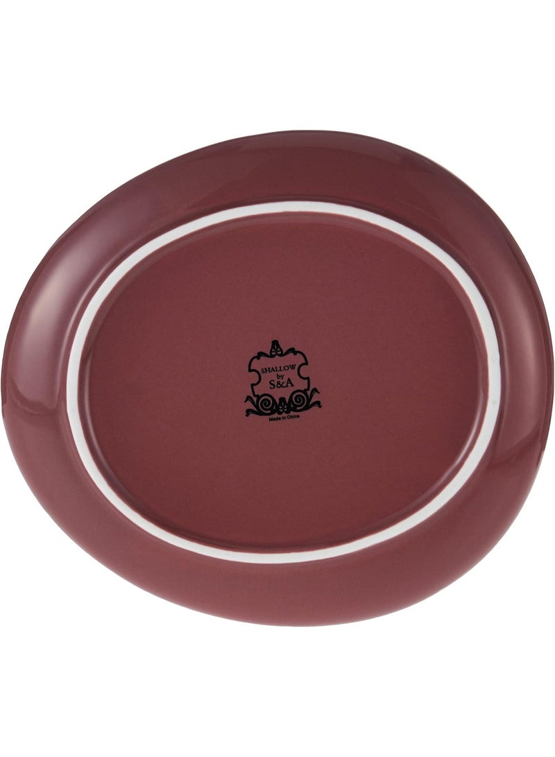 Shallow Dessert Plate 18cm – Deep Red | Elegant Serving Plate for Desserts, Snacks & Appetizers | Stylish Dinnerware for Home & Parties - Image 3