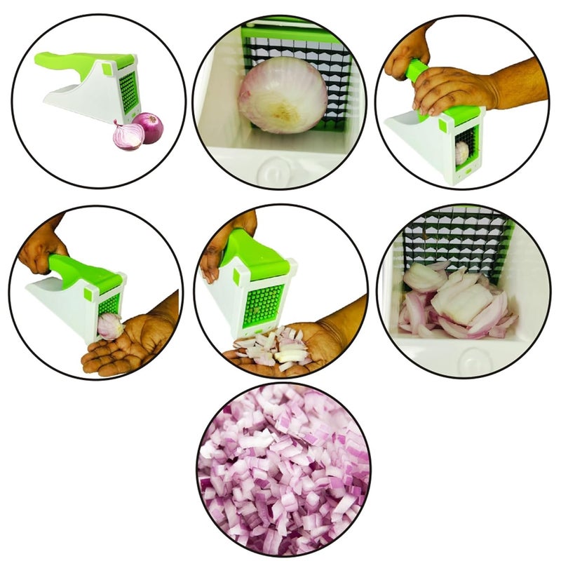 HARSHLOVE Potato Slicer and Dicer Chopper Potato Chipser French Fries Chips Maker Machine Vegetable Cutter Kitchen Tool Accessories Unbreakbale Green - Image 5