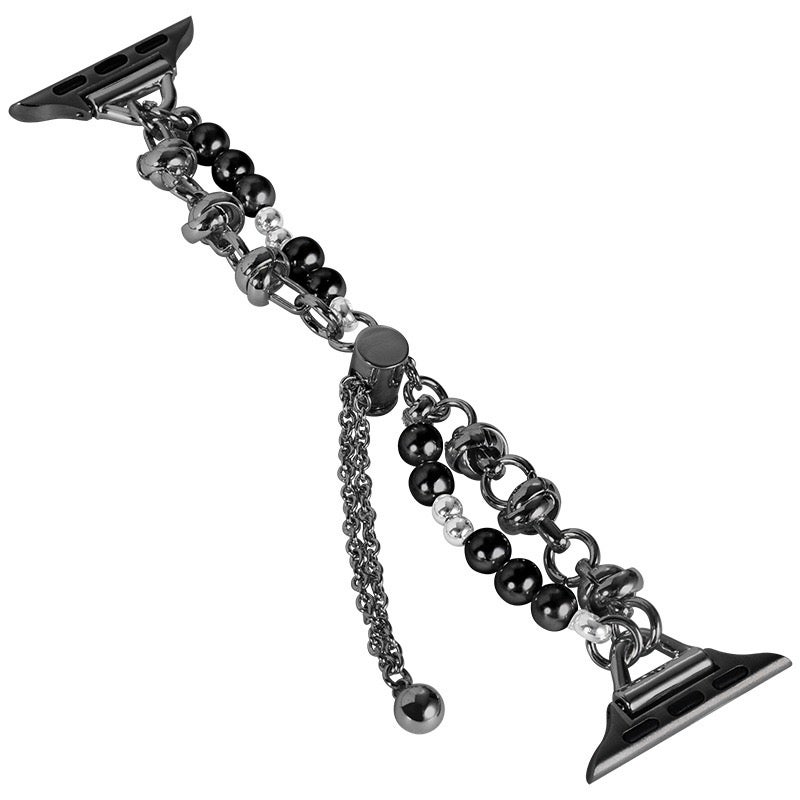 إيروريكس لساعة Apple Watch 8 45 مم سوار لؤلؤي معدني (أسود) - Image 2