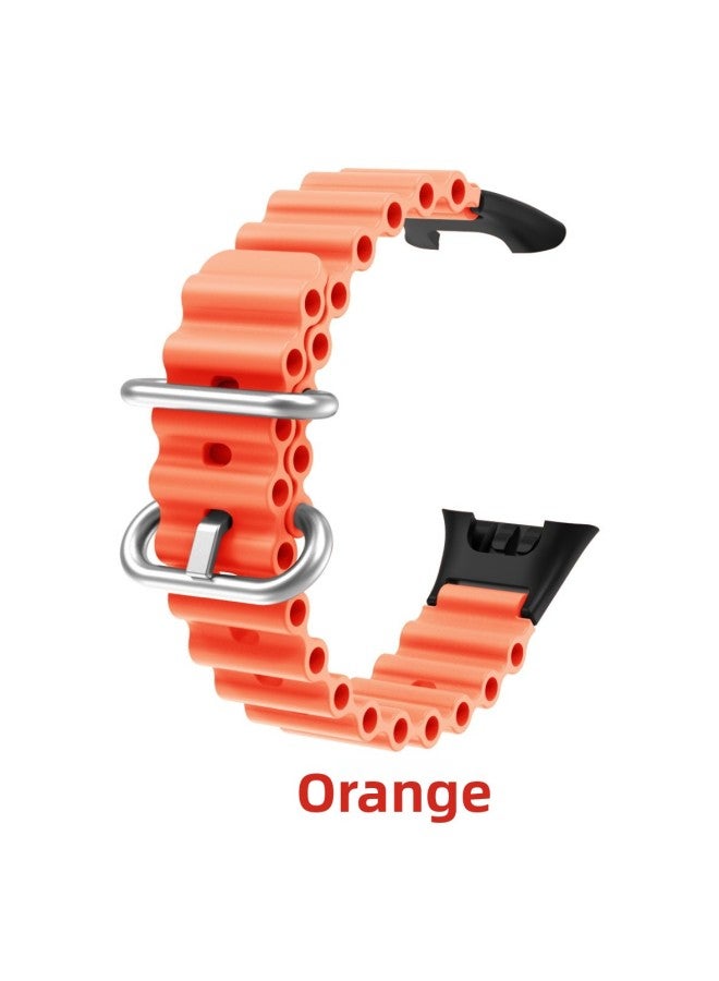 Suitable For Xiaomi Bracelet 7Pro Apple Ocean Silicone Strap Xiaomi Bracelet 7Pro Ocean Contrast Color Silicone Watch 