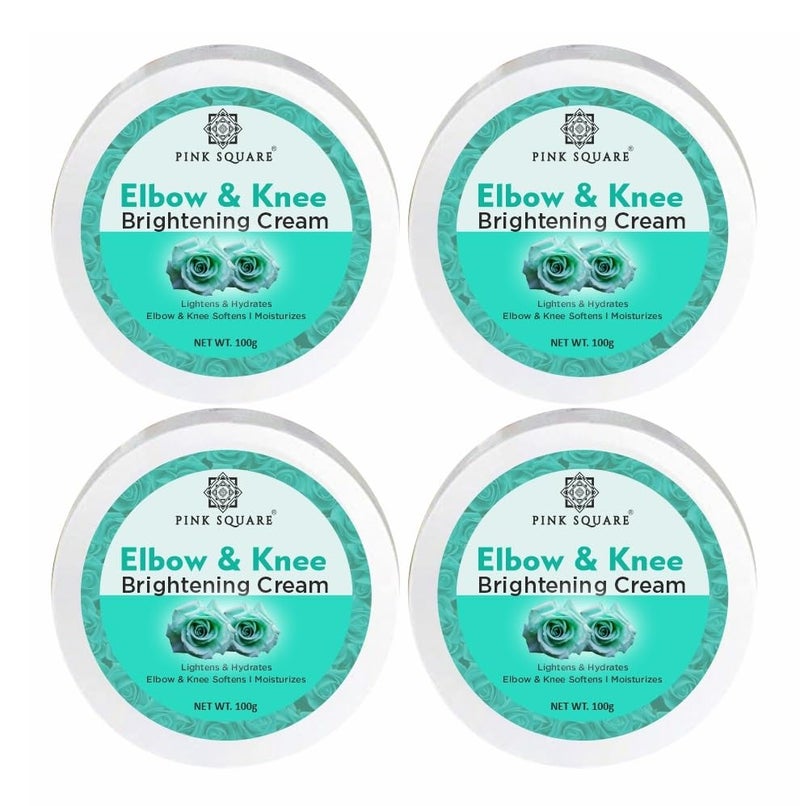 Pink Square Elbow and Knee Skin Lightening Cream for Tan Removal and to get Even Tone Skin Pack of 4 of 100 Grams400 Grams