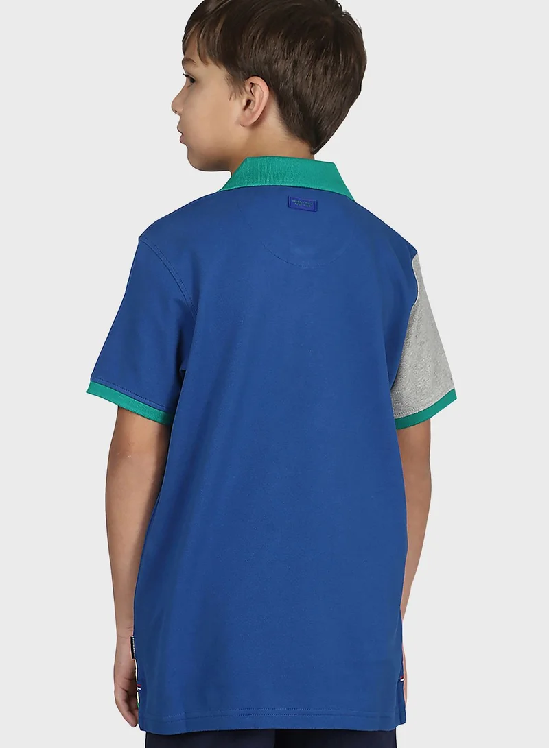 bhpoloclub Youth Color Block Polo