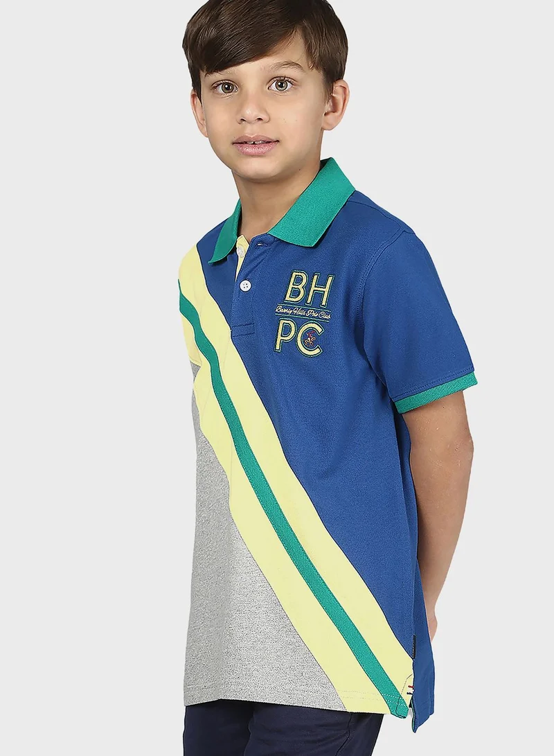 bhpoloclub Youth Color Block Polo