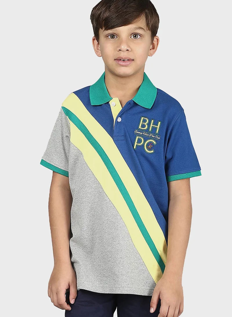 bhpoloclub Youth Color Block Polo