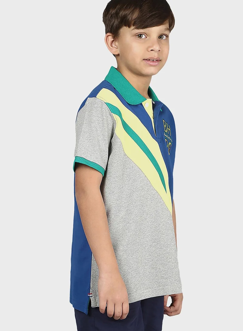 bhpoloclub Youth Color Block Polo