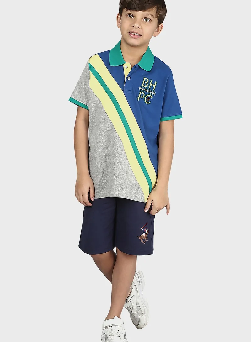 bhpoloclub Youth Color Block Polo