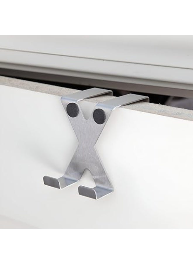Door Hook - Double Width Stainless Steel X Hook for Easy and Convenient Hanging Solutions in Your Home or Office, Perfect for Organizing Your Space Efficiently - Image 1