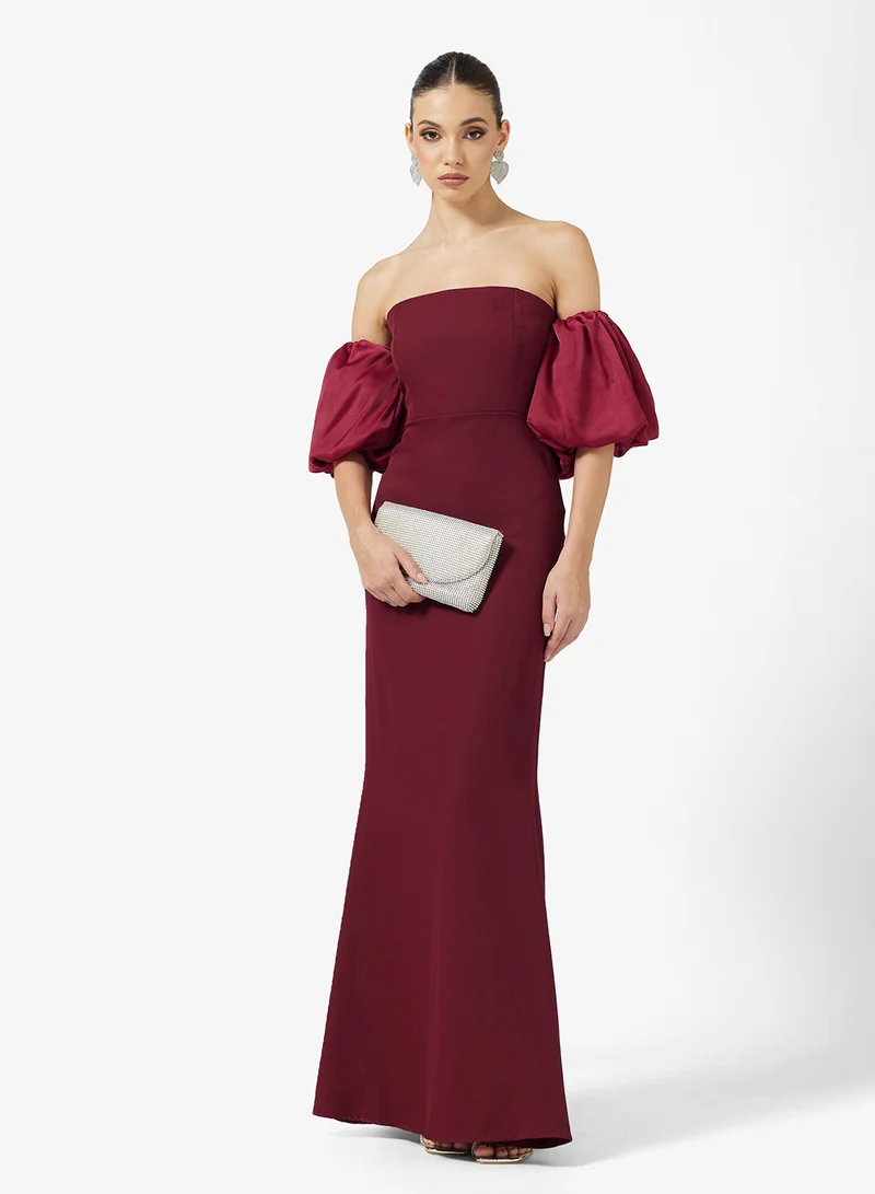 ايلا ليمتد اديشن Puff Sleeeved Off Shoulder Dress