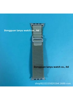 For Apple IwatchS10/S9/S8/S7/Ultra Genuine Goods Titanium Alloy Connector Alpine Loop Strap-Color:Olive (titanium Alloy Connector)
