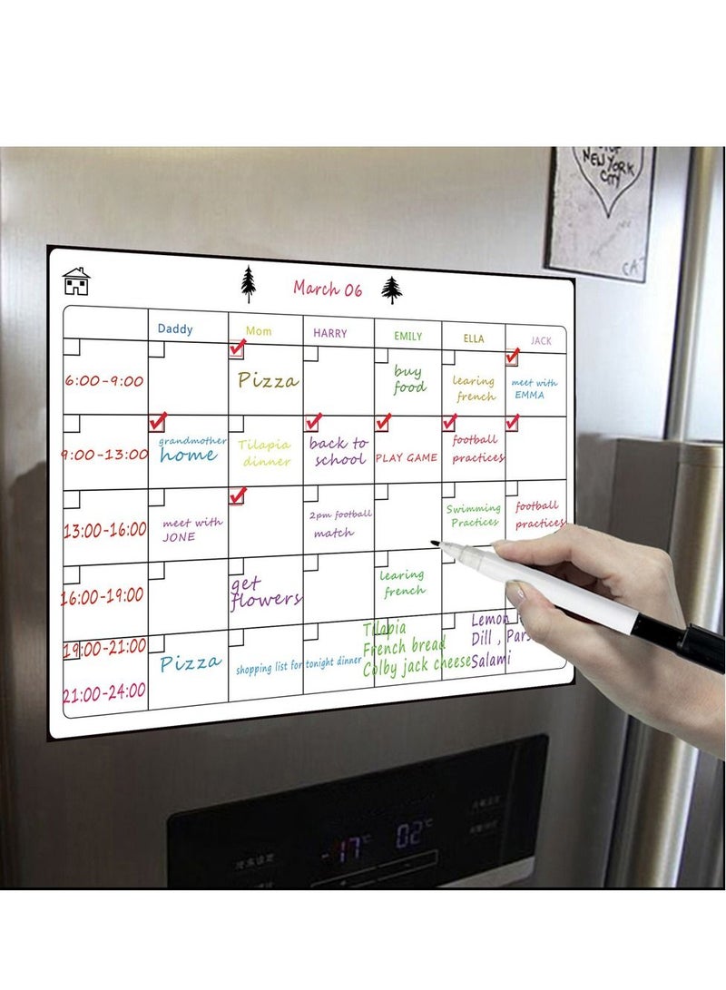 Generic Magnetic Calendar Whiteboard White  - Image 2