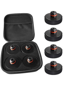 4X Car Rubber Jack Pad Point Adapter Tool W/Storage Case Box Non-Slip Support Frame Protector Floor Lifting Trolley for Tesla Model X/3/Y/S Black