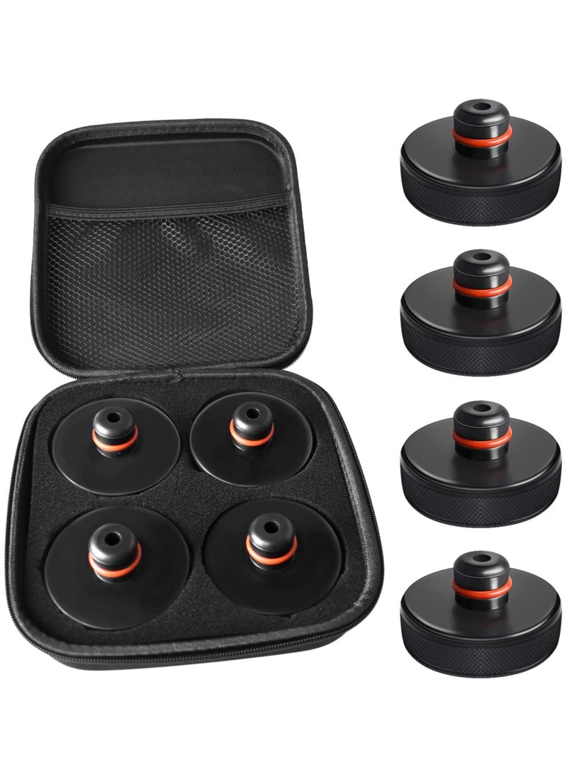 Excefore - 4X Car Rubber Jack Pad Point Adapter Tool W/Storage Case Box Non-Slip Support Frame Protector Floor Lifting Trolley for Tesla Model X/3/Y/S Black - Image 1