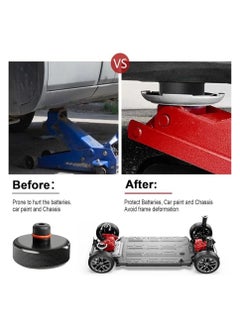 Generic 4X Car Rubber Jack Pad Point Adapter Tool W/Storage Case Box Non-Slip Support Frame Protector Floor Lifting Trolley for Tesla Model X/3/Y/S Black  - Image 4