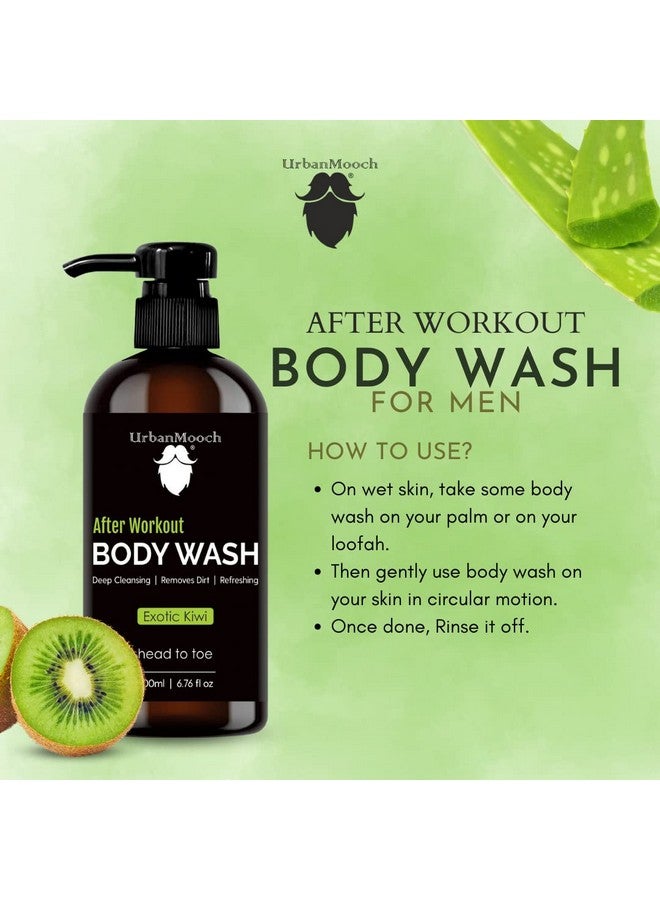 UrbanMooch After Workout Head To Toe Body Wash For Men | Shea Butter, Kiwi Extract, Aloe Vera | Hydrating & Moisturising Skin | Deep Cleansing | Improves Skin Texture | No Paraben & No Sulphate | 200Ml - Image 4
