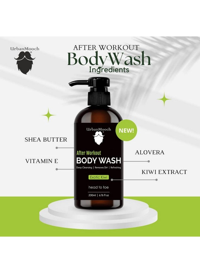 UrbanMooch After Workout Head To Toe Body Wash For Men | Shea Butter, Kiwi Extract, Aloe Vera | Hydrating & Moisturising Skin | Deep Cleansing | Improves Skin Texture | No Paraben & No Sulphate | 200Ml - Image 2
