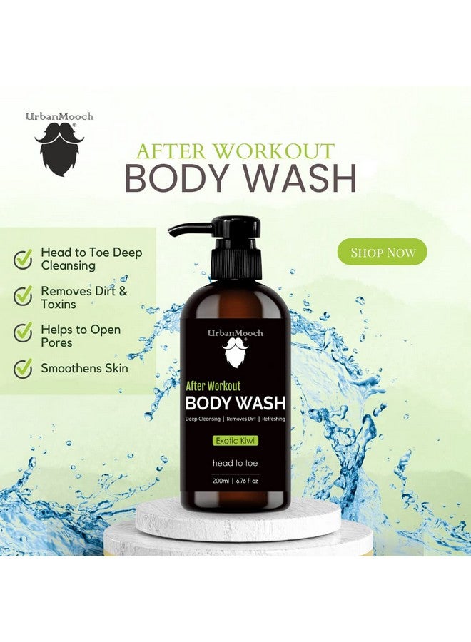 UrbanMooch After Workout Head To Toe Body Wash For Men | Shea Butter, Kiwi Extract, Aloe Vera | Hydrating & Moisturising Skin | Deep Cleansing | Improves Skin Texture | No Paraben & No Sulphate | 200Ml - Image 3