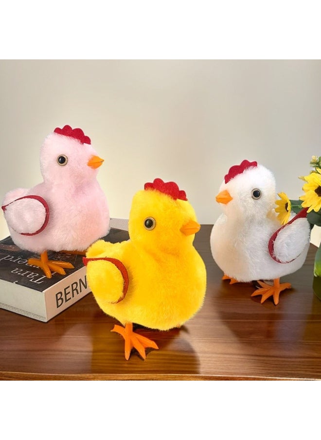 Electric Plush Chick Chirps Wings Imitation Chicken Plush Baby Toy Children's Electronic Pet-Color:Chip Chick (yellow)  - Image 2