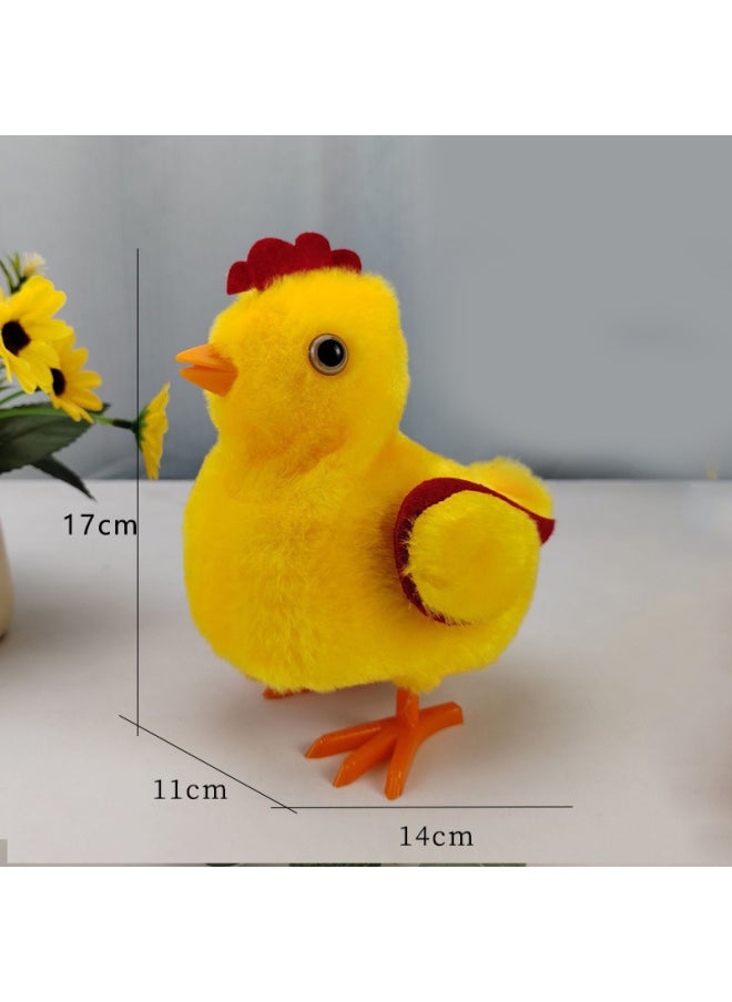 Electric Plush Chick Chirps Wings Imitation Chicken Plush Baby Toy Children's Electronic Pet-Color:Chip Chick (yellow)  - Image 4
