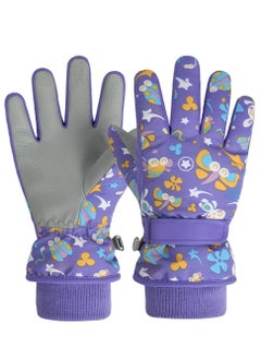 SYOSI Kids Winter Gloves, Children Warm Stretchy Knitted Cuff Mittens for Boys and Girls Outdoor Sports Ski Cycling Running 4-6 Years  - Image 1
