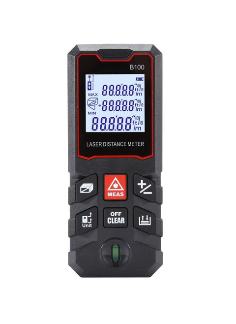 Laser Measure 328Ft, M/in/Ft Units Switch Laser Distance Meter With LCD Backlit Digital Laser Tape Measure Measurement Tool,Pythagorean Mode Distance Measure Area And Volume Calculation