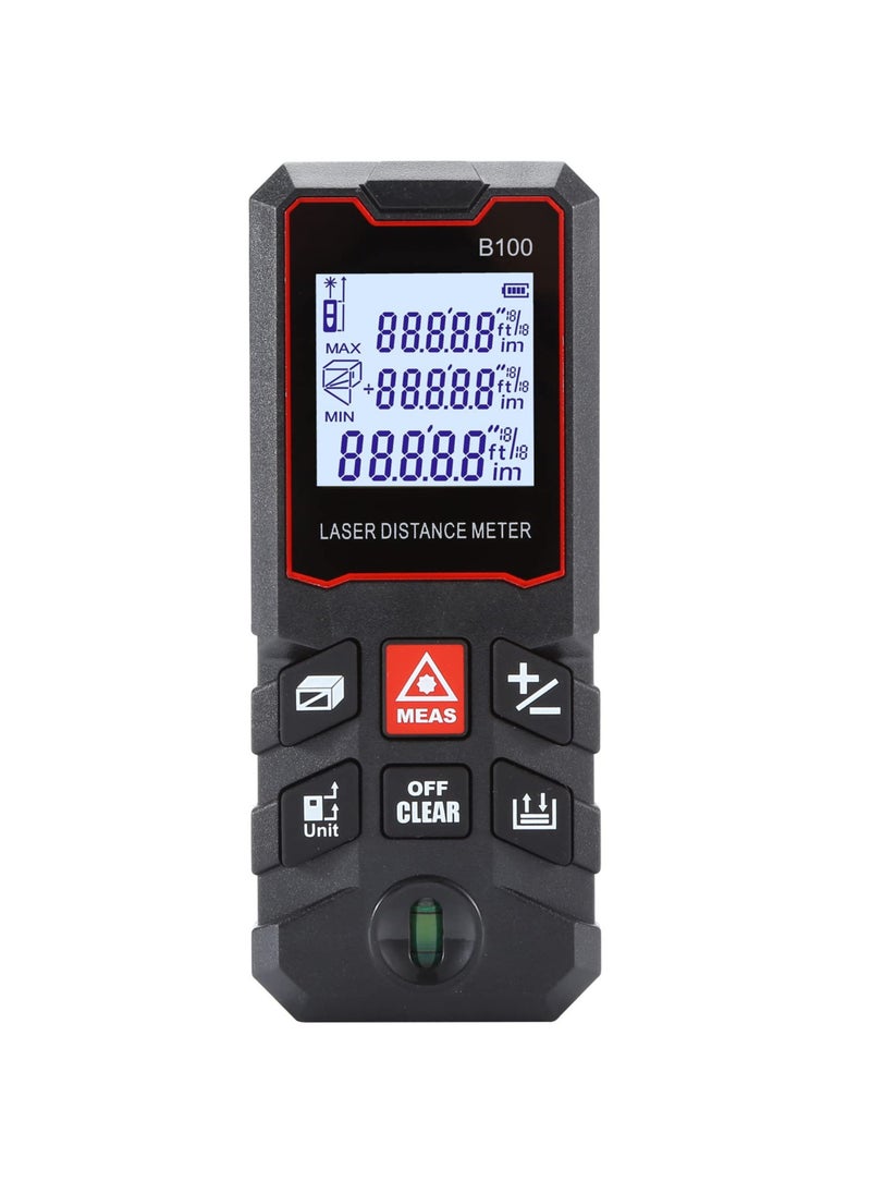 Generic - Laser Measure 328Ft, M/in/Ft Units Switch Laser Distance Meter With LCD Backlit Digital Laser Tape Measure Measurement Tool,Pythagorean Mode Distance Measure Area And Volume Calculation - Image 1