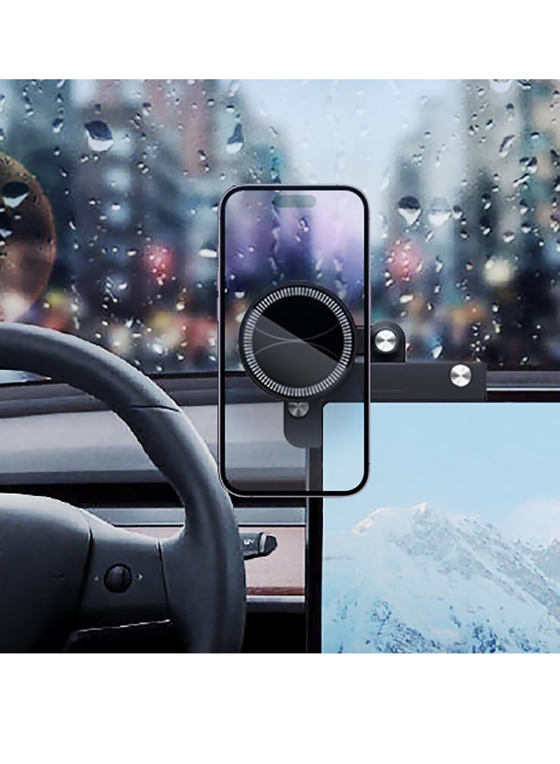 KASTWAVE Phone Holder for Tesla Model 3/Y/X/S, Magnetic Phone Mount for MagSafe and All Phone, Strongest Magnet Power Phone Mount Compatible with iPhone 15 14 13 Plus Pro Max and More - Image 4
