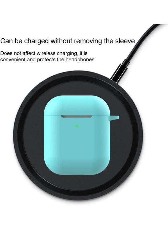 Wireless Earphones Shockproof Silicone Protective Case for Apple AirPods 1/2 Blue - Image 2