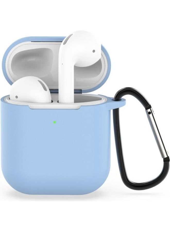 Wireless Earphones Shockproof Silicone Protective Case for Apple AirPods 1/2 Blue - Image 1