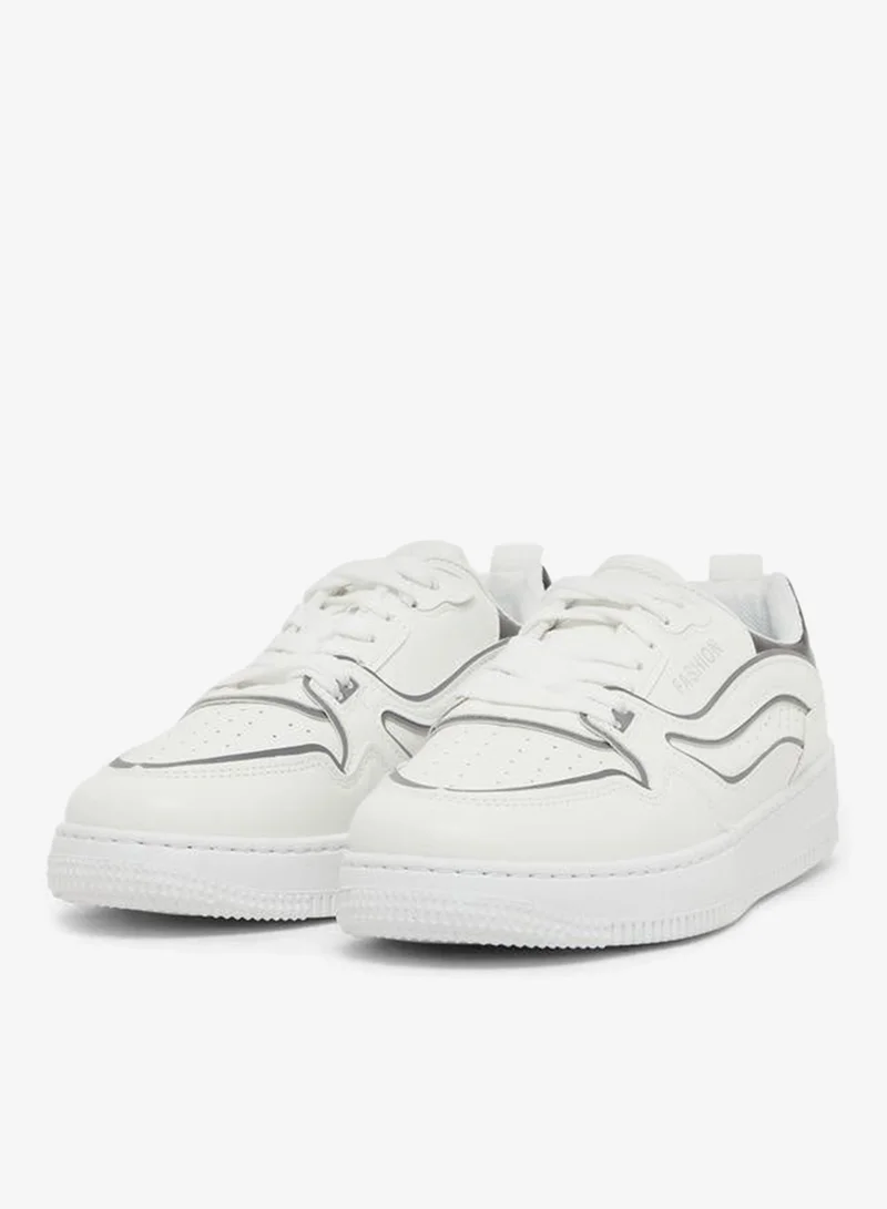 Styli Active Low Top Platform Sole Lace Up Sneakers