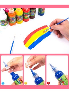 ZCM-HAPPY 12 Color Watercolor Paint Set 60ml Suitable for Painting DIY Graffiti Non-Toxic Art Materials for Kids Craft Kits for Girls and Boys Vibrant Colors STEM Engaging Activities Water Marbling for Kids 6 Years and Up  - Image 5