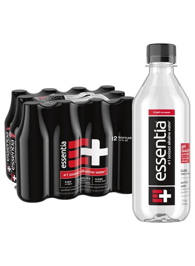 essentia_water_llc ; Ionized Alkaline Bottled Water; 99.9% Pure; 9.5 pH or Higher; Consistent Quality in Every BPA and Phthalate-Free Bottle; 12 Fl Oz (Pack of 12)