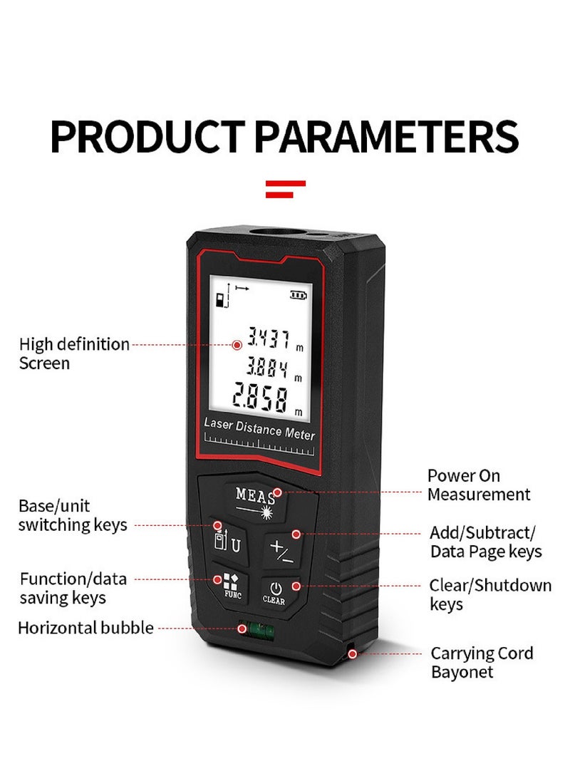 Portable Laser Measure - Digital Smart Laser Distance Meter with Bubble Levels - Measure Distance - 20 Sets of Data - Pythagorean Mode - Precision Measurement Tools - pzsku/ZD185C148C408D4B1C53BZ/45/_/1715326721/fd40c315-bff1-4698-8a44-b20c298d9b20